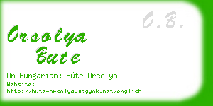 orsolya bute business card