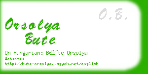 orsolya bute business card